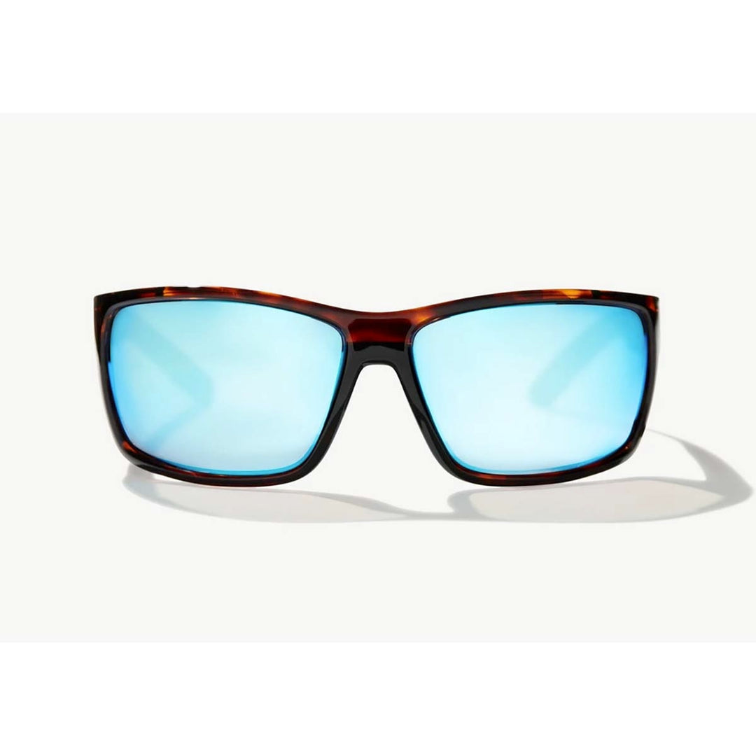 Bajio Bales Beach Sunglasses Polarized in Dark Tortoise Gloss with Blue Glass