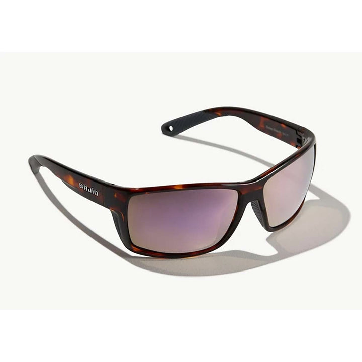 Bajio Bales Beach Sunglasses Polarized in Dark Tortoise Gloss with Rose Mirror Plastic