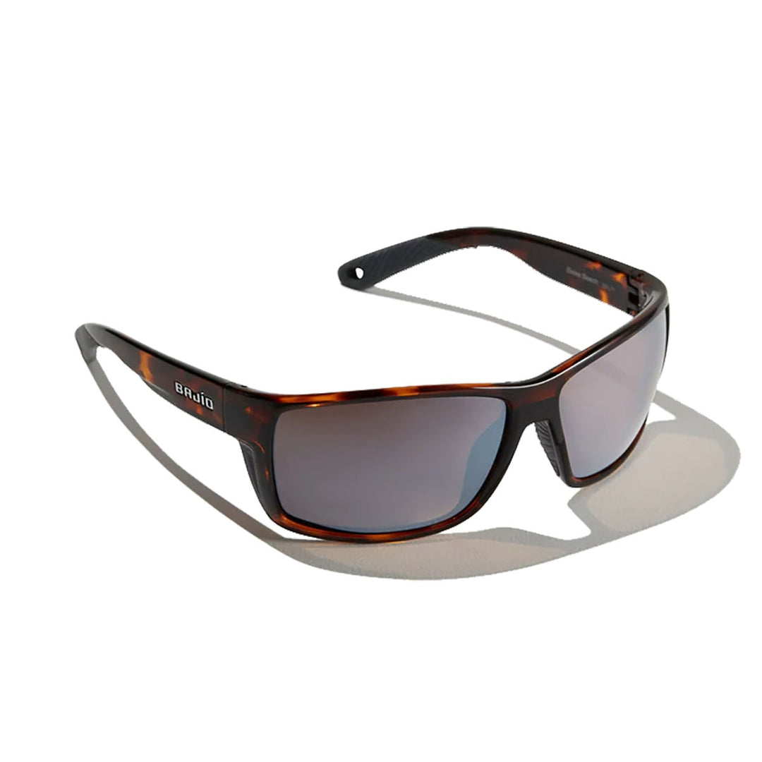 Bajio Bales Beach Sunglasses Polarized in Dark Tortoise Gloss with Silver Glass