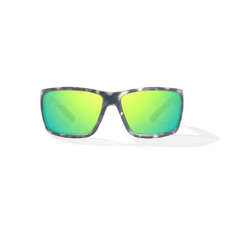 Bajio Bales Beach Sunglasses Polarized in Grey Rock Matte with Green Mirror Glass
