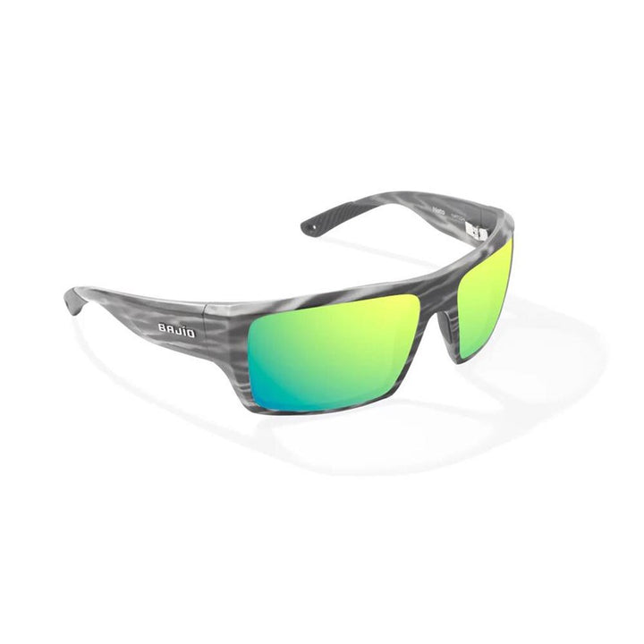 Bajio Nato Sunglasses Polarized in Grey Grass Matte with Green Plastic