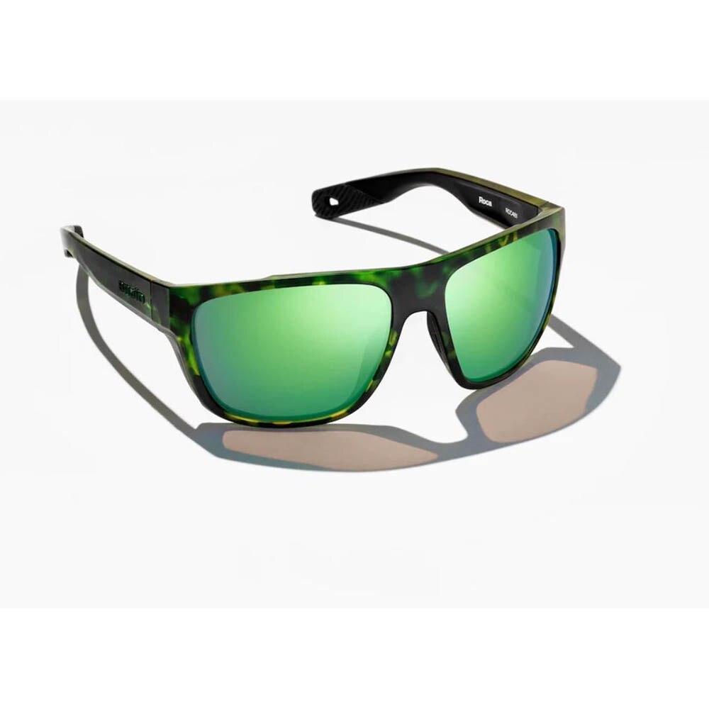 Bajio Las Rocas Sunglasses Polarized in Shoal Tort Matte with Green Glass
