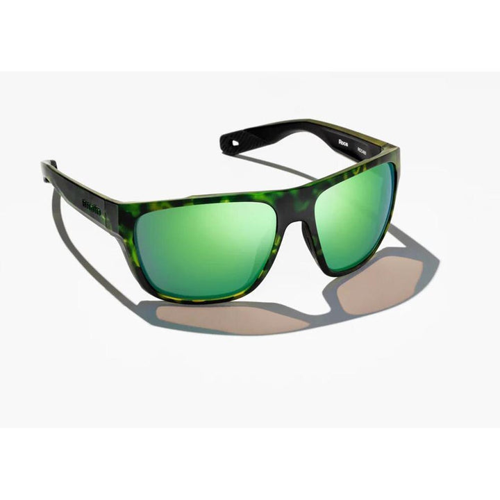 Bajio Roca Sunglasses Polarized in Shoal Tort Matte with Green Mirror Plastic