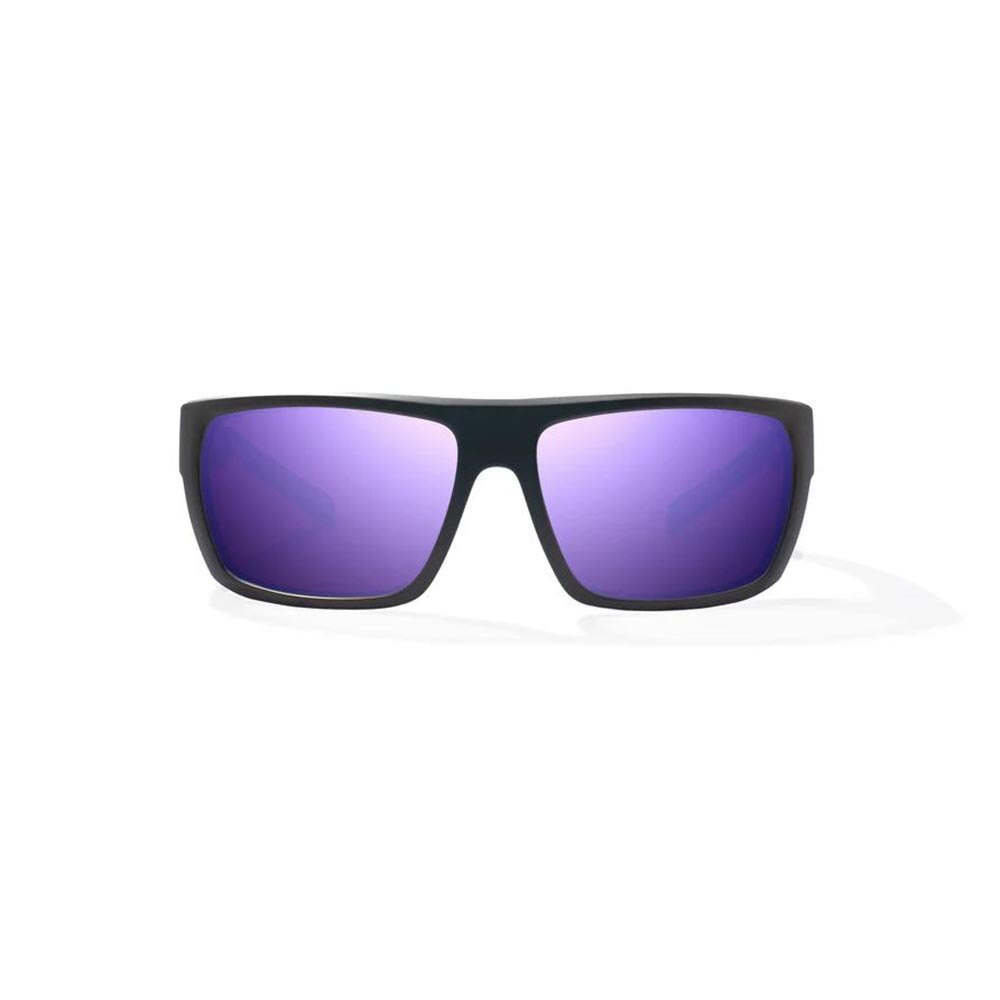 Bajio Palometa Sunglasses Polarized in Black Matte with Violet Mirror Glass