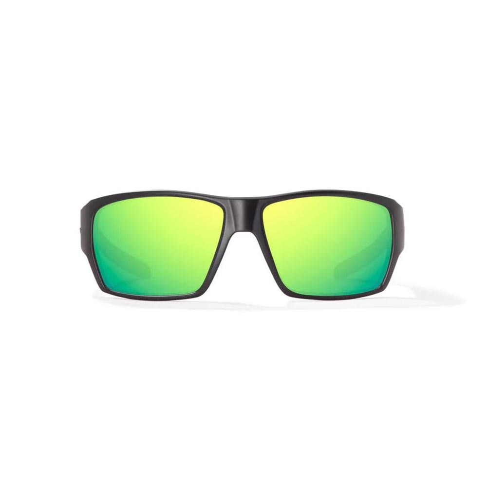 Bajio Vega Sunglasses Polarized in Black Matte with Green Glass