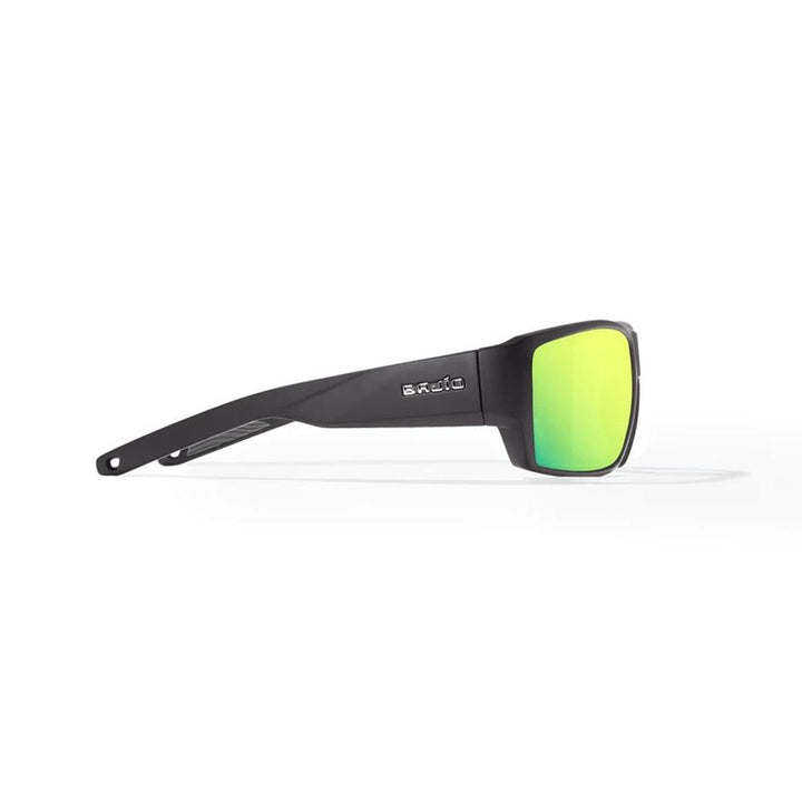 Bajio Vega Sunglasses Polarized in Black Matte with Green Glass