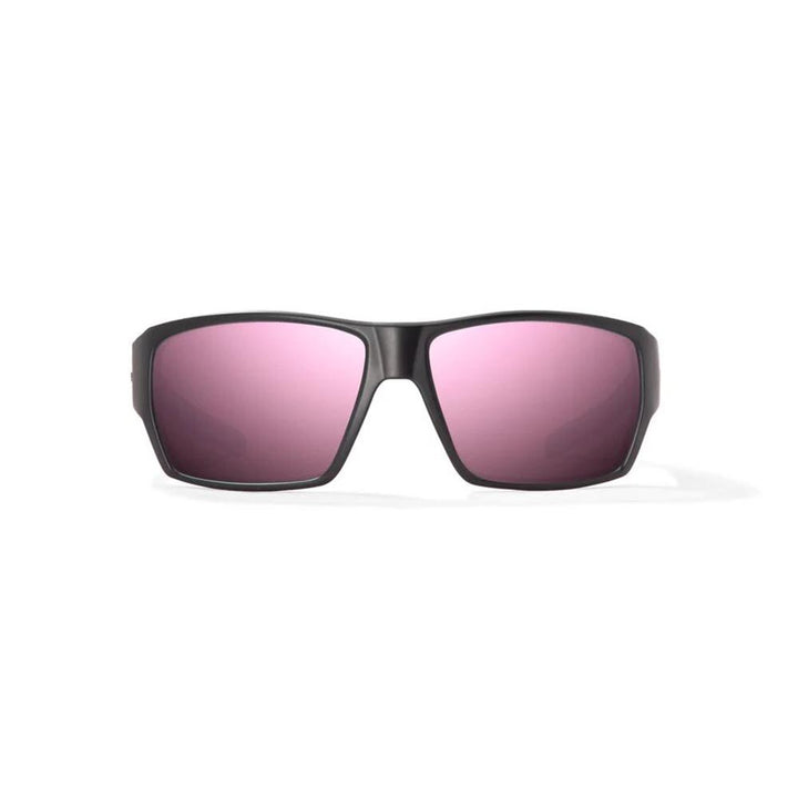 Bajio Vega Sunglasses Polarized in Black Matte with Rose Mirror Glass
