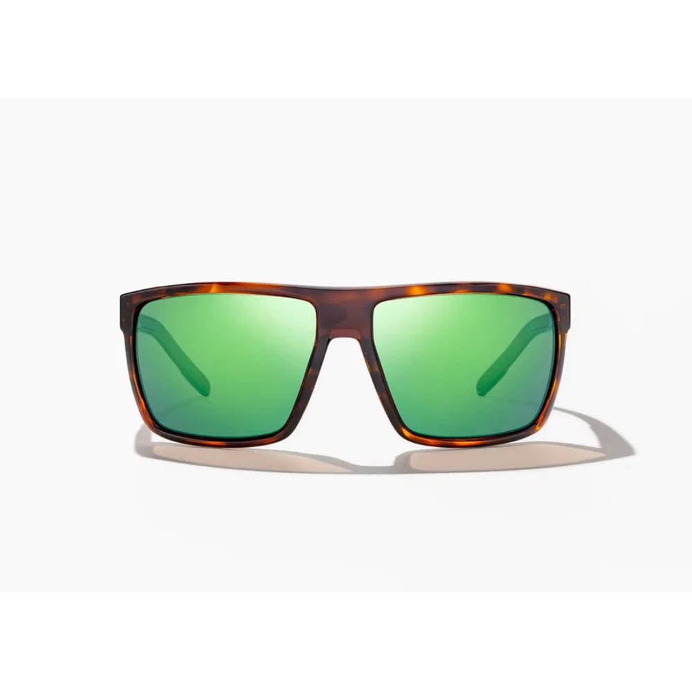 Bajio Toads Sunglasses Polarized in Brown Tort Gloss with Green Mirror Plastic