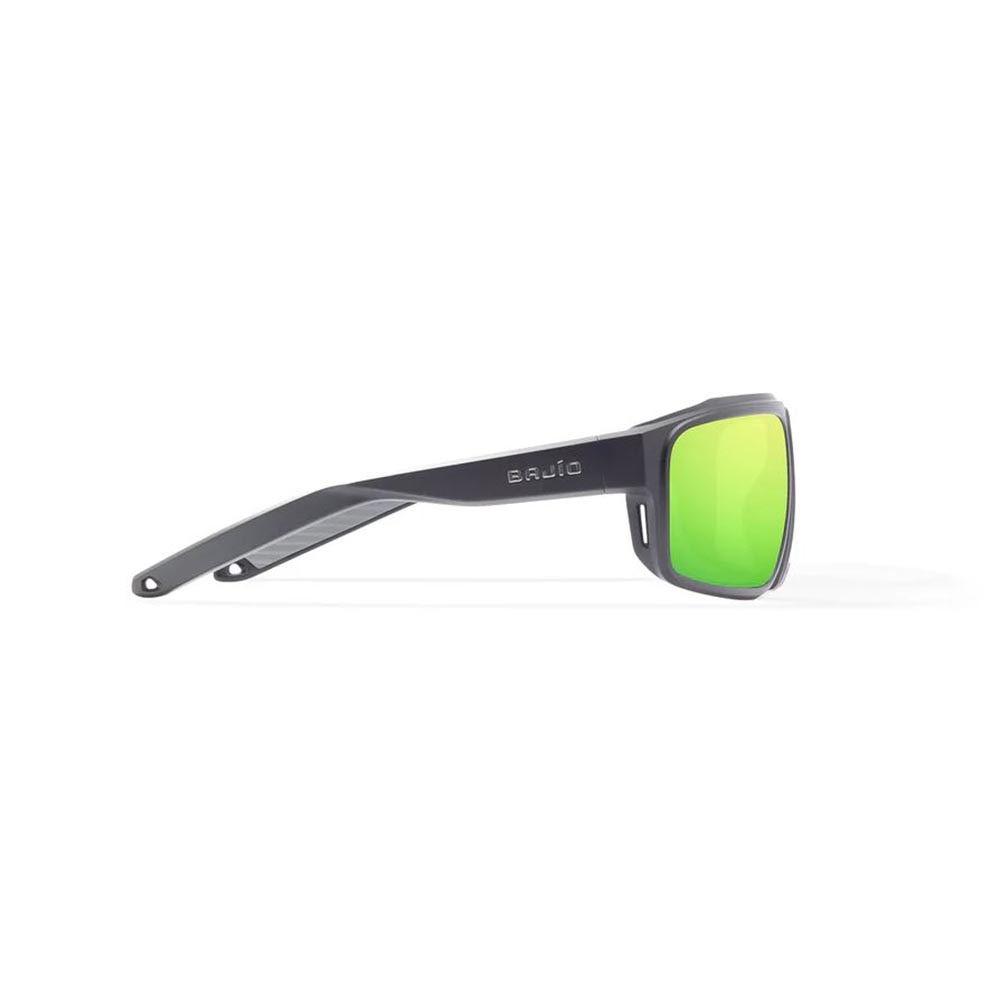 Bajio Greenland Sunglasses Polarized in Black Matte with Green Glass