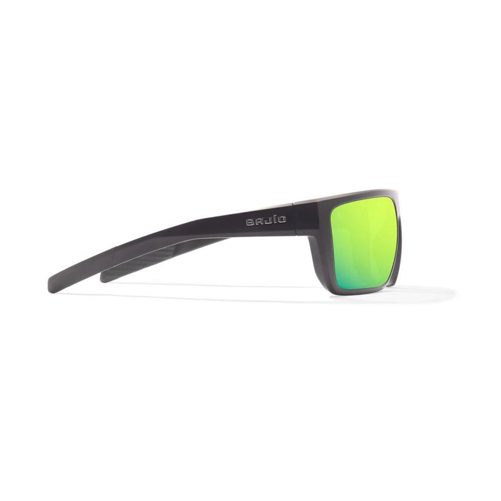 Bajio Zapata Sunglasses Polarized in Black Matte with Green Glass