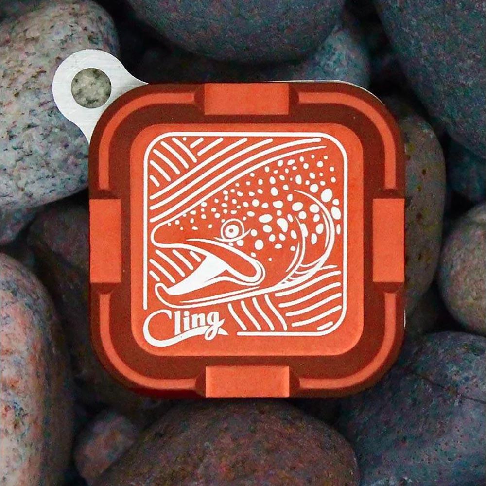 Cling Mag Grab Mini Brown Town in Orange