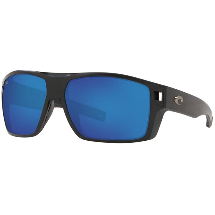 Costa Diego Sunglasses Polarized in Matte Black with Blue Mirror 580P
