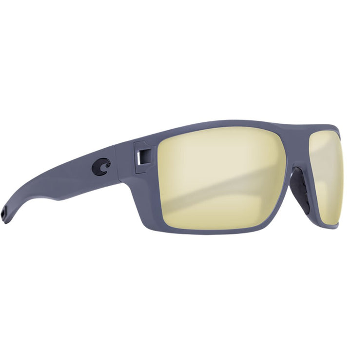 Costa Diego Sunglasses Polarized in Matte Grey with Sunrise Silver Mirror 580G