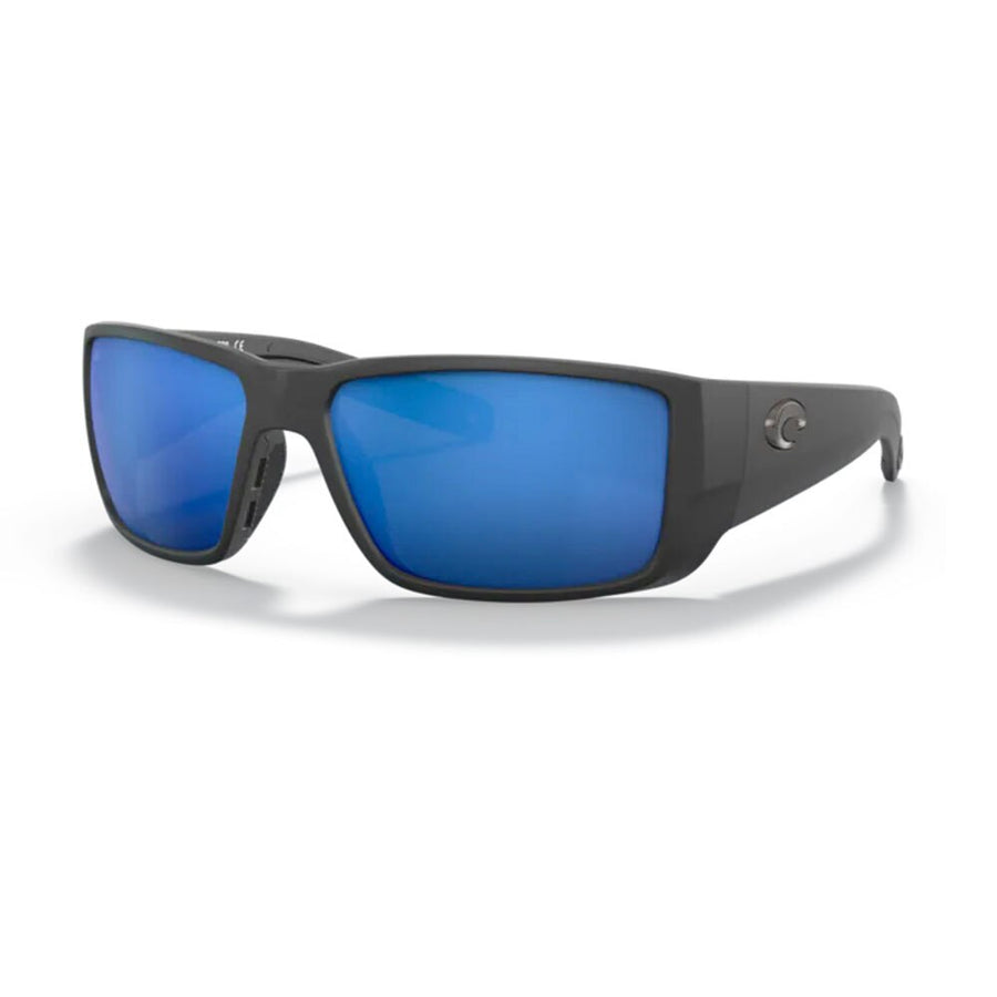 Costa Blackfin PRO Sunglasses Polarized in Matte Black with Blue Mirror 580G