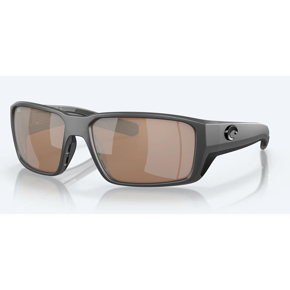 Costa Fantail Pro Sunglasses Polarized in Matte Grey with Copper Silver Mirror 580G