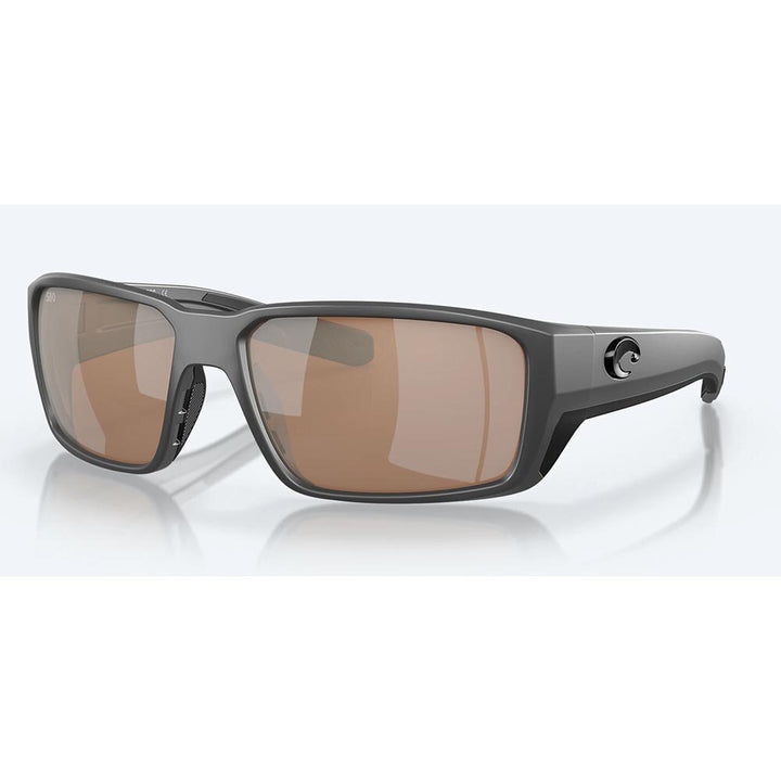 Costa Fantail Pro Sunglasses Polarized in Matte Grey with Copper Silver Mirror 580G