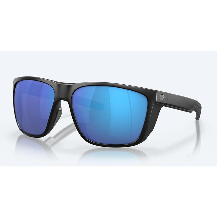 Costa Ferg XL Sunglasses Polarized in Matte Black with Blue Mirror 580G