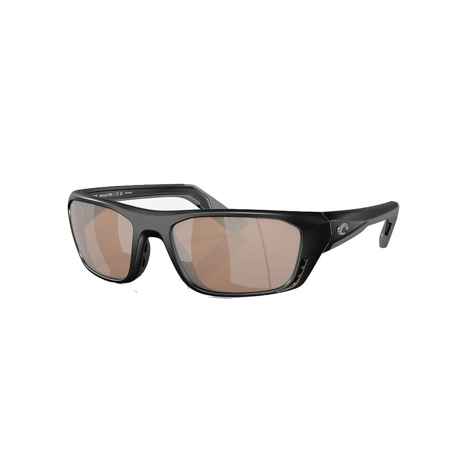 Costa Whitetip Pro Sunglasses Polarized in Matte Black with Copper Silver Mirror 580G