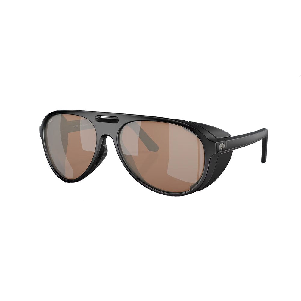 Costa Grand Catalina Sunglasses Polarized in Matte Black with Copper Silver Mirror 580G