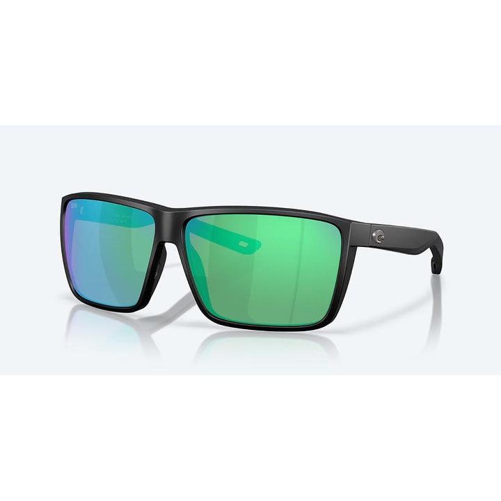 Costa Rincon II Sunglasses Polarized in Matte Black with Green Mirror 580G