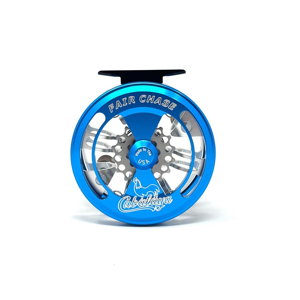 Cubalaya Outfitters Fair Chase G2 Fly Reel 6/8 in Clear On Blue