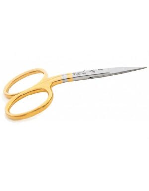 Dr. Slick Hair Bent Shaft Scissor Straight in Gold Loops