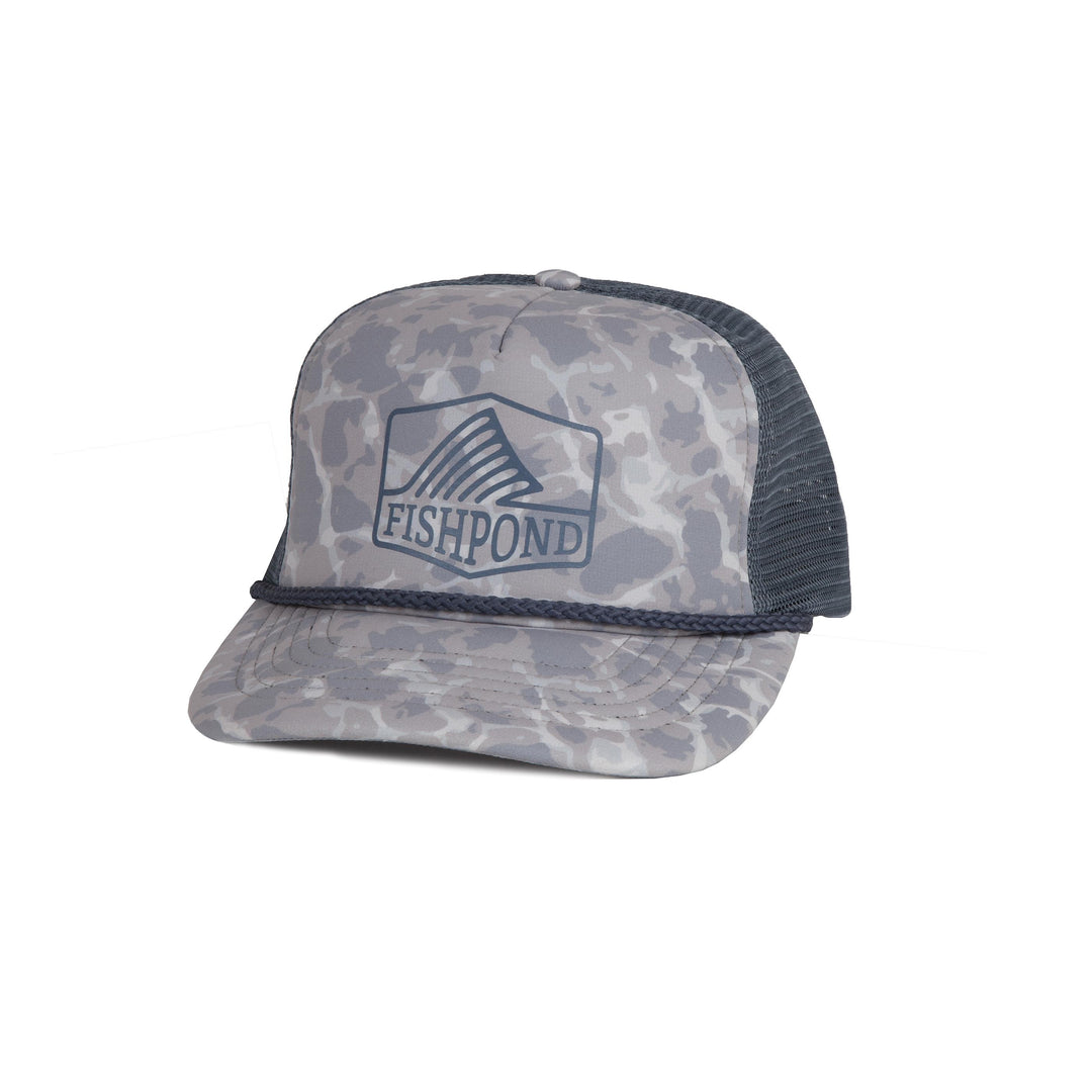 Fishpond Dorsal Fin Trucker Hat in Overcast Camo