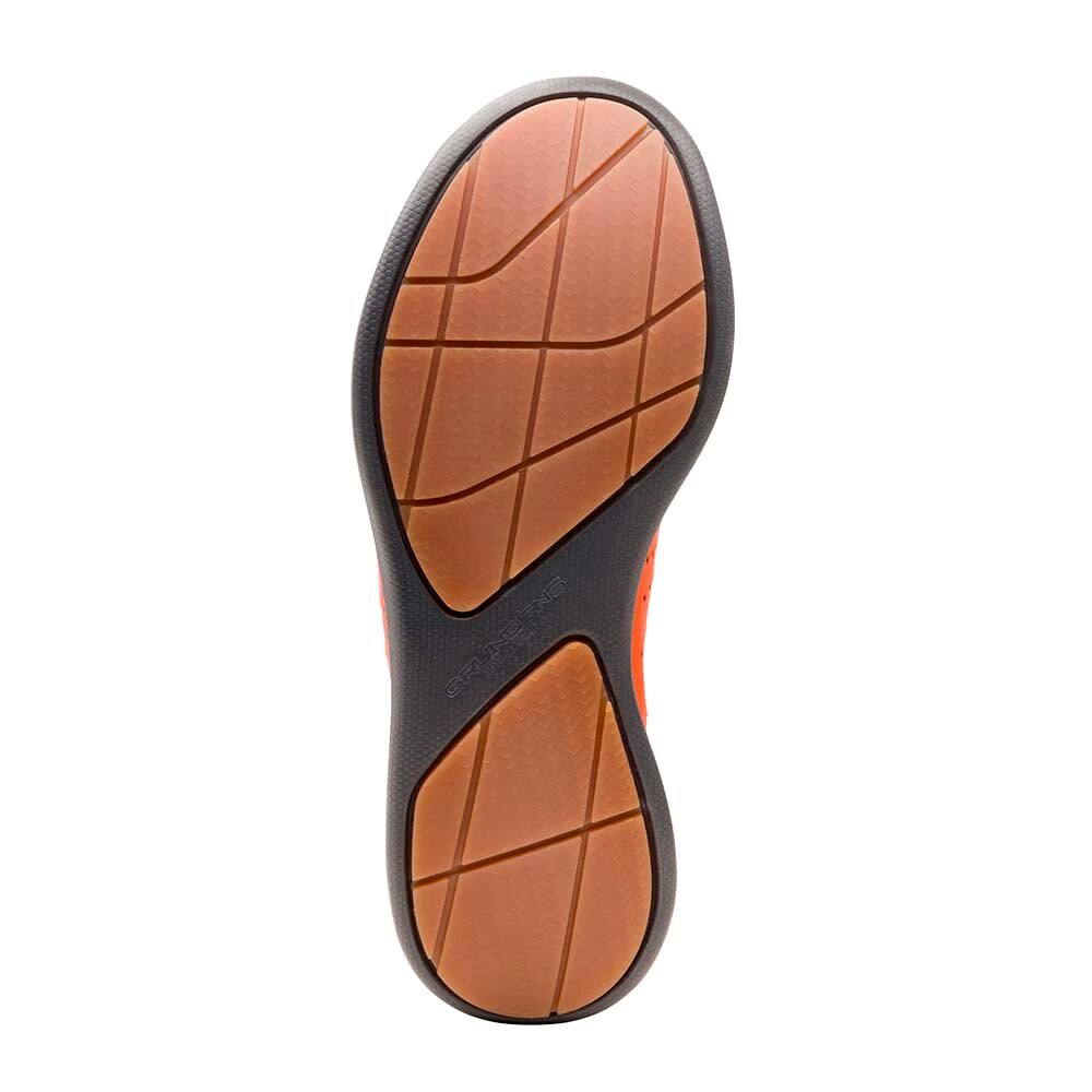 Grundéns Sea Knit Boat Shoe Men's in Red Orange