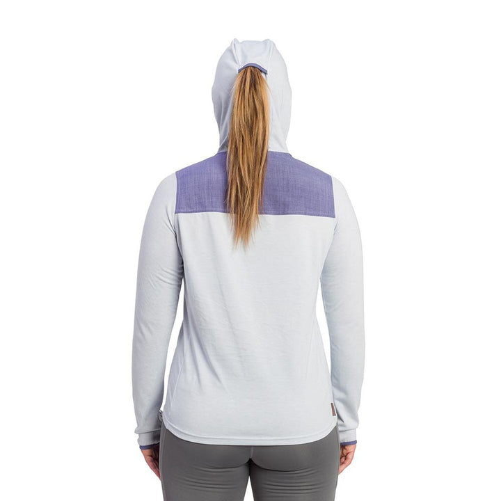 Grundens Shorebreak Hoodie Women's in Arctic Ice Heron