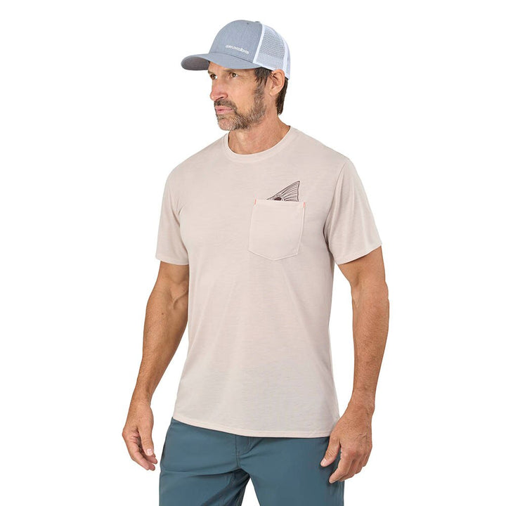 Grundens Species Pocket Tee Men's in Bone Heather
