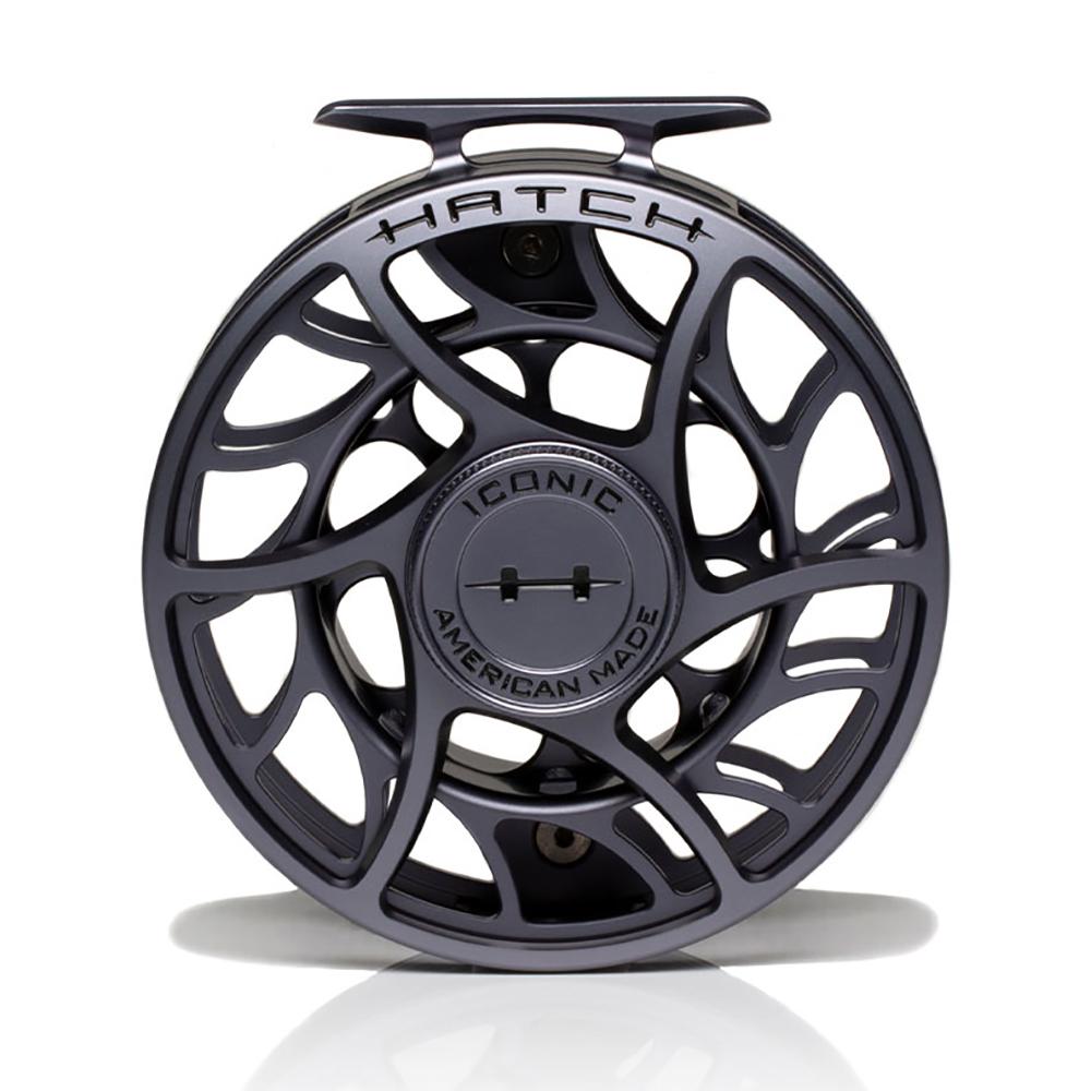 Hatch Iconic Fly Reel – 9 Plus in Grey and Black