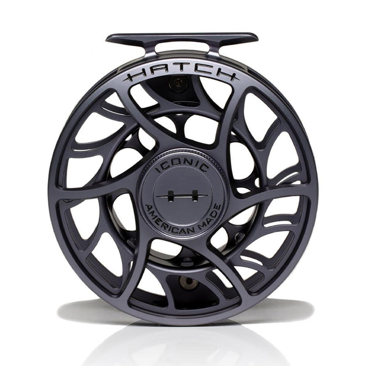 Hatch Iconic Fly Reel – 9 Plus in Grey and Black