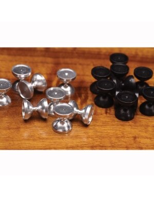 Hareline Dubbin Aluminum Sea Eyes in Black