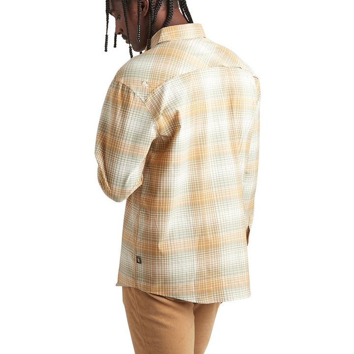 Howler Brothers Matagorda Longsleeve Shirt Mens in Evans Plaid Terra