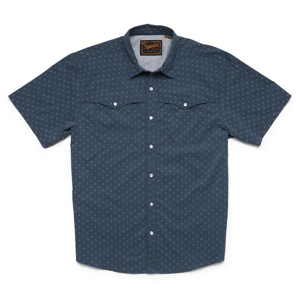 Howler Brothers Open Country Tech Shirt Mens in Little Puddles Nightfall