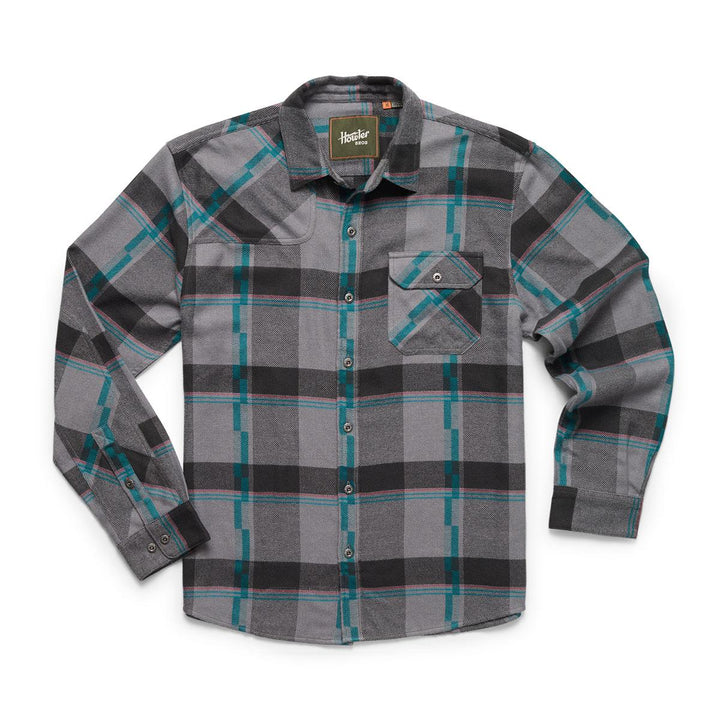 Howler Bros Harker's Flannel Shirt Men's in Backdrop Plaid Greystoke
