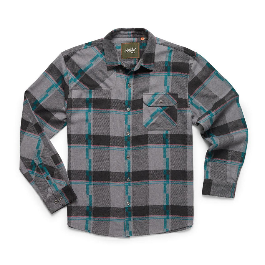 Howler Bros Harker's Flannel Shirt Men's in Backdrop Plaid Greystoke