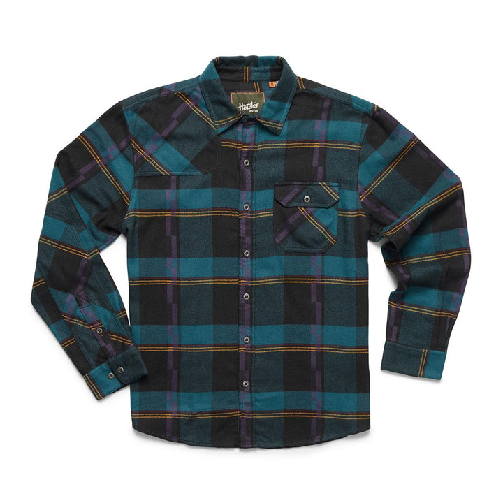 Howler Bros Harker's Flannel Shirt Men's in Backdrop Plaid Phantom Blue