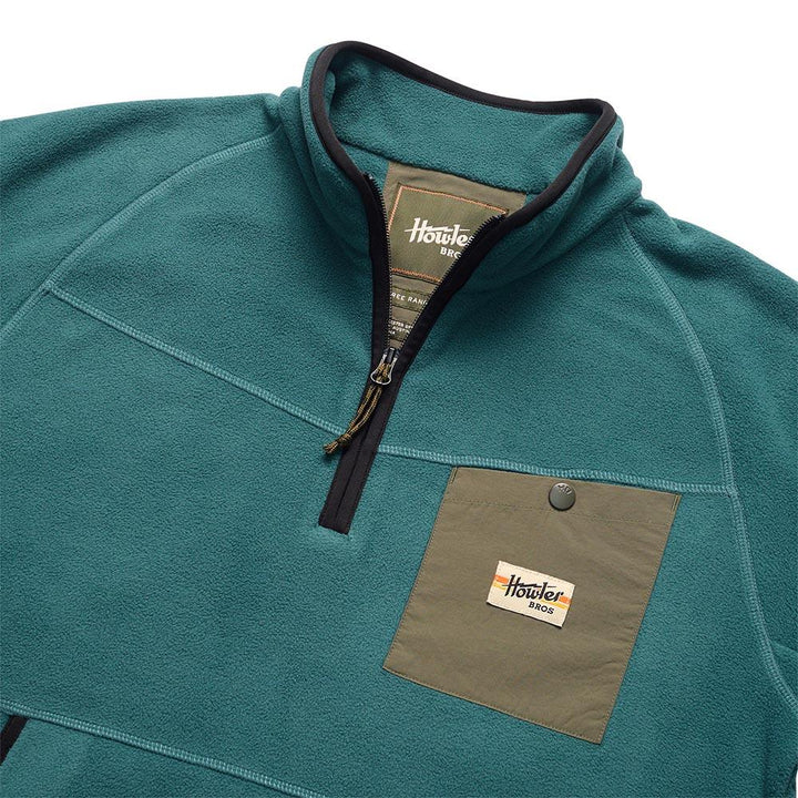Howler Brothers Free Range Fleece Pullover Mens in Sea Blue