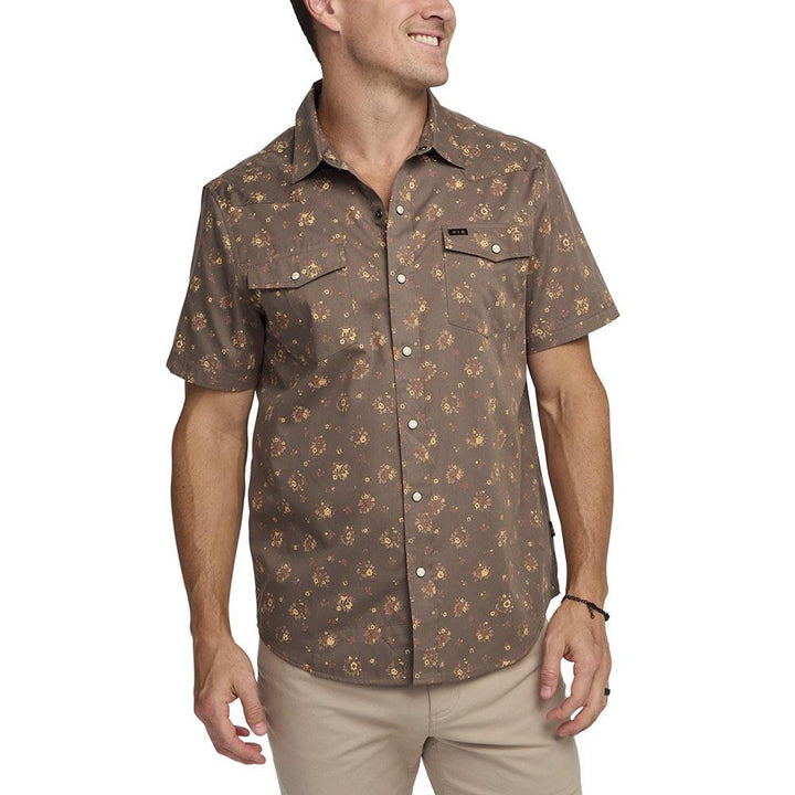 Howler Brothers H Bar B Snapshirt Men's in Bouquets Morel