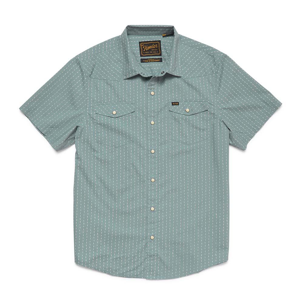 Howler Brothers H Bar B Snapshirt Men's in Power Lines Smoke Blue