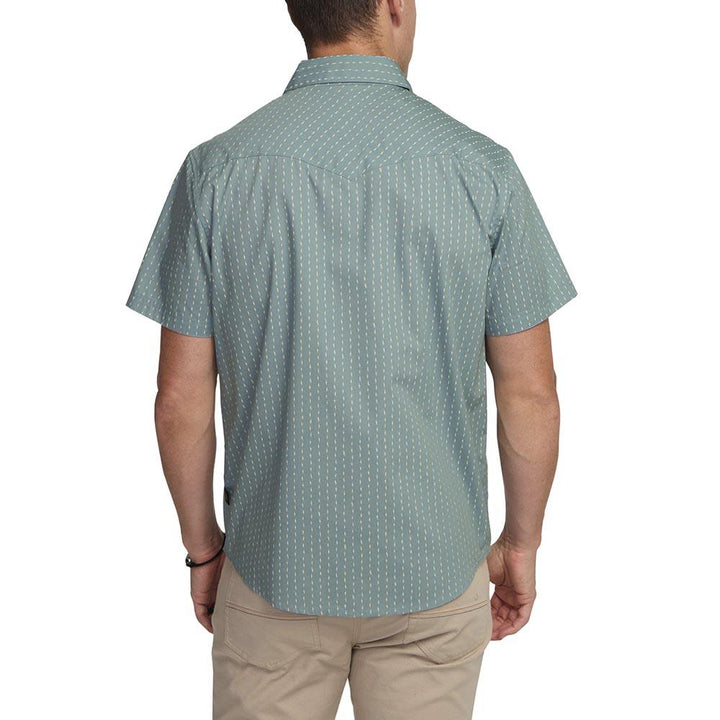 Howler Brothers H Bar B Snapshirt Men's in Power Lines Smoke Blue