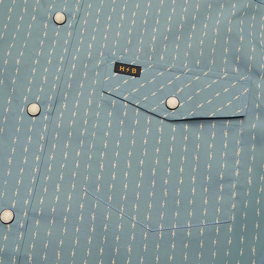 Howler Brothers H Bar B Snapshirt Men's in Power Lines Smoke Blue