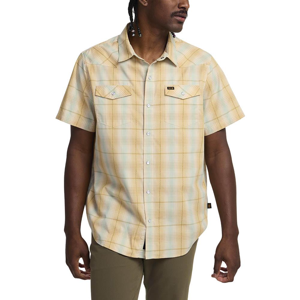 Howler Brothers H Bar B Snapshirt Men's in Prairie Plaid Gold