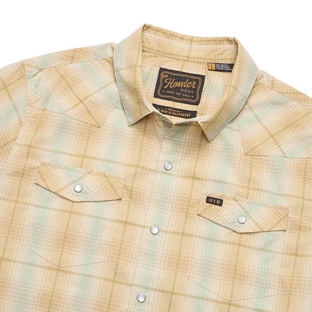 Howler Brothers H Bar B Snapshirt Men's in Prairie Plaid Gold