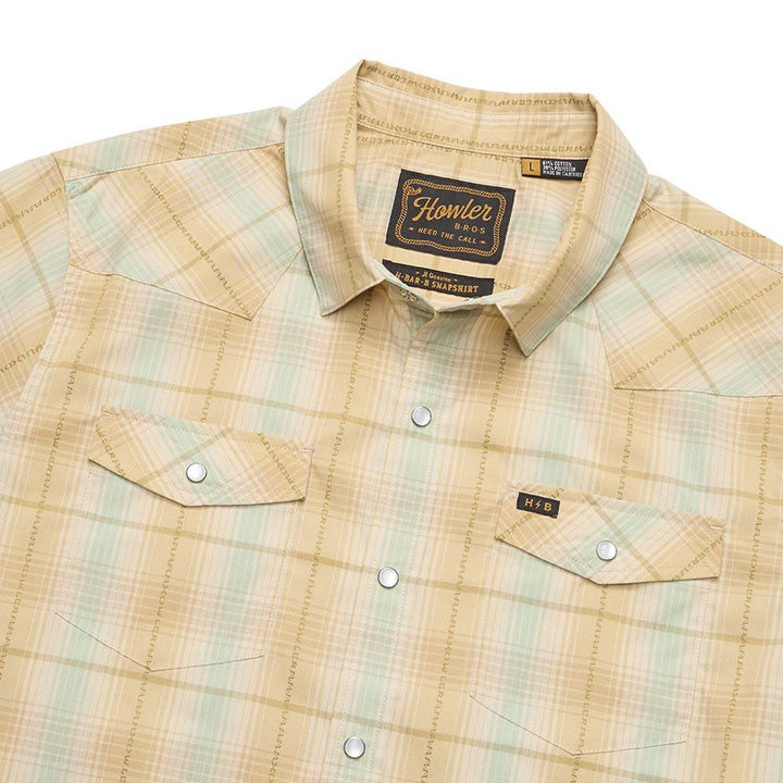 Howler Brothers H Bar B Snapshirt Men's in Prairie Plaid Gold