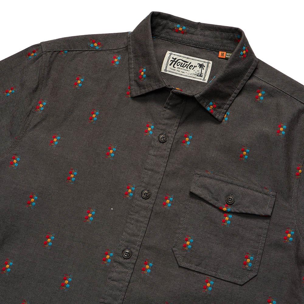Howler Brothers San Gabriel Shirt Men's in Refractions Antique Black