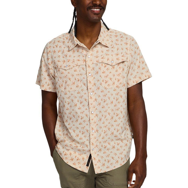 Howler Brothers Open Country Tech Shirt Men's in Rancher Floral Sand