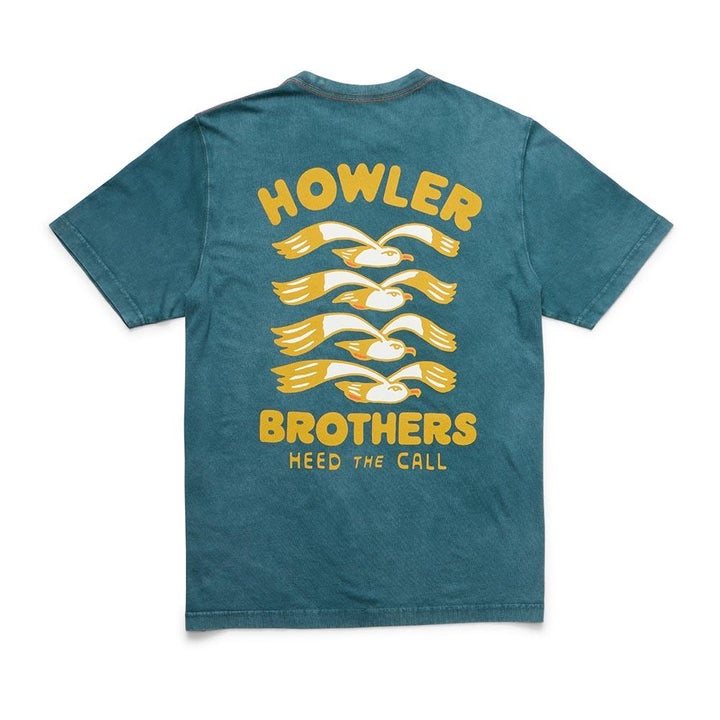 Howler Brothers Cotton TShirt Men's in Flocka Seagulls Storm