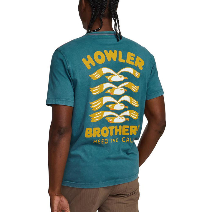 Howler Brothers Cotton TShirt Men's in Flocka Seagulls Storm